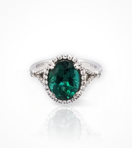 RG00013 14KW-green-tourm=2.71ct,-64Di=0.41cts